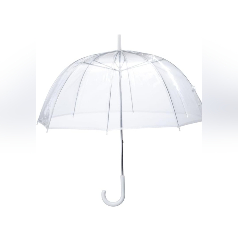 Sarah Rain Clear Bubble Umbrella Fashion Dome Shaped European Hook Handle NEW